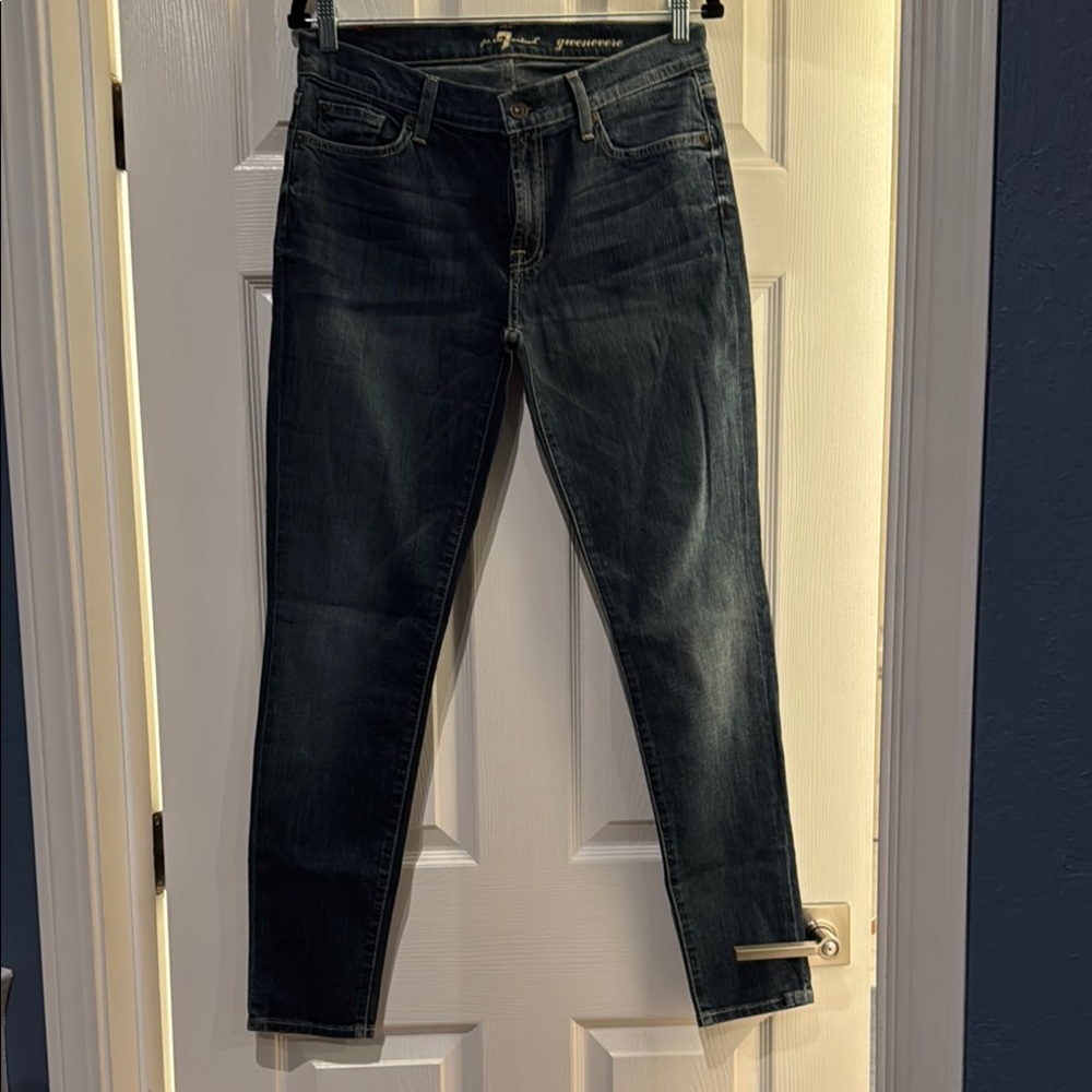 7 For All Mankind Men's Skinny Jeans - Dark Indigo Wash